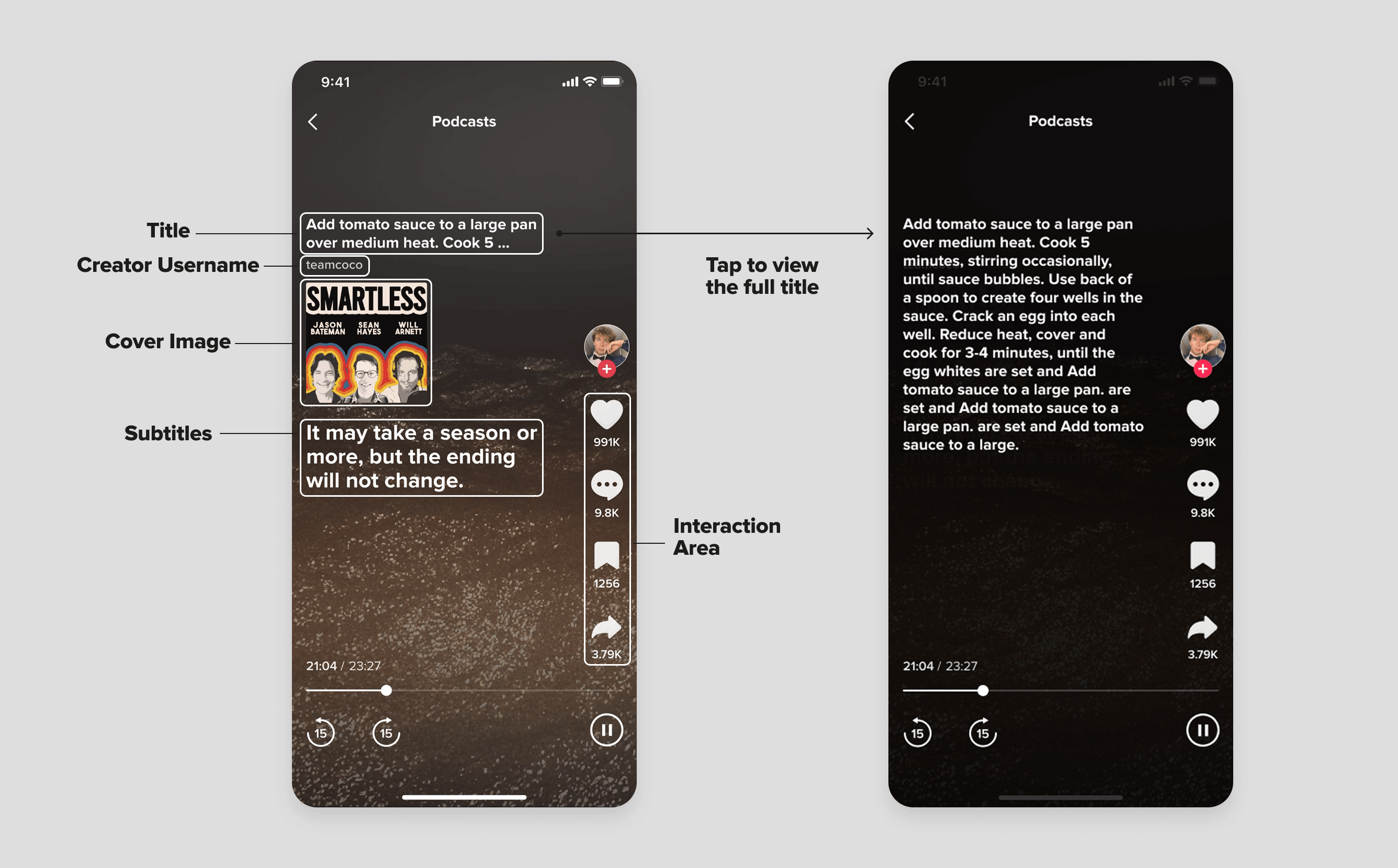 TikTok Podcast design layouts