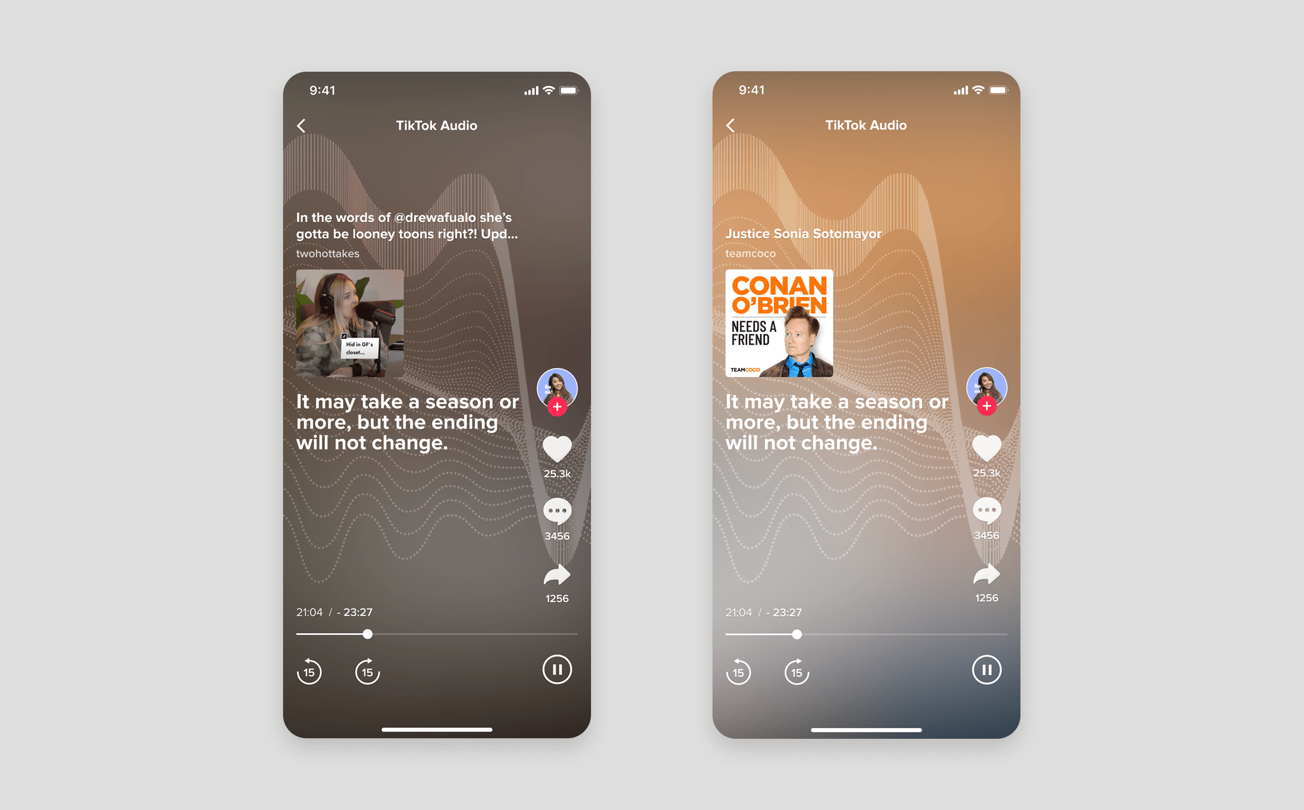 Podcast audio player