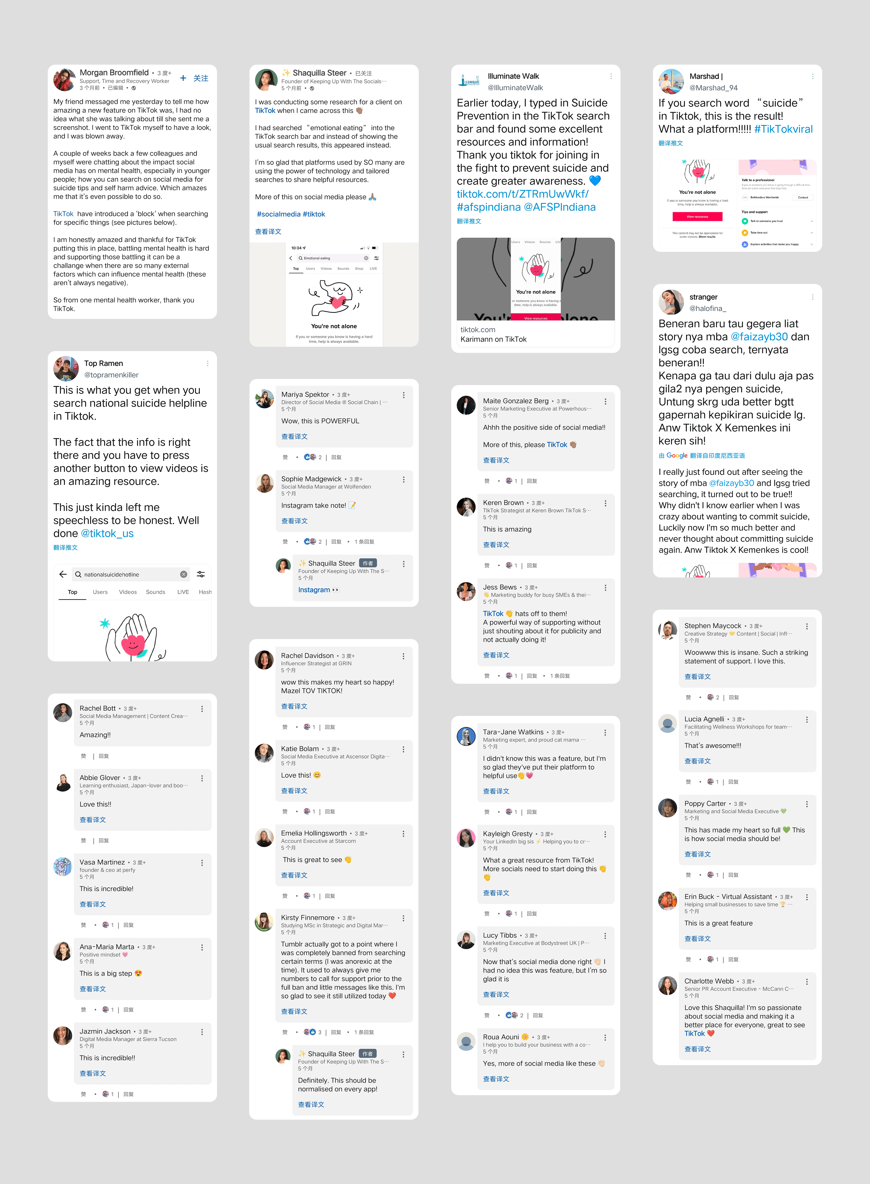Positive user comment on Trust and Safety feature