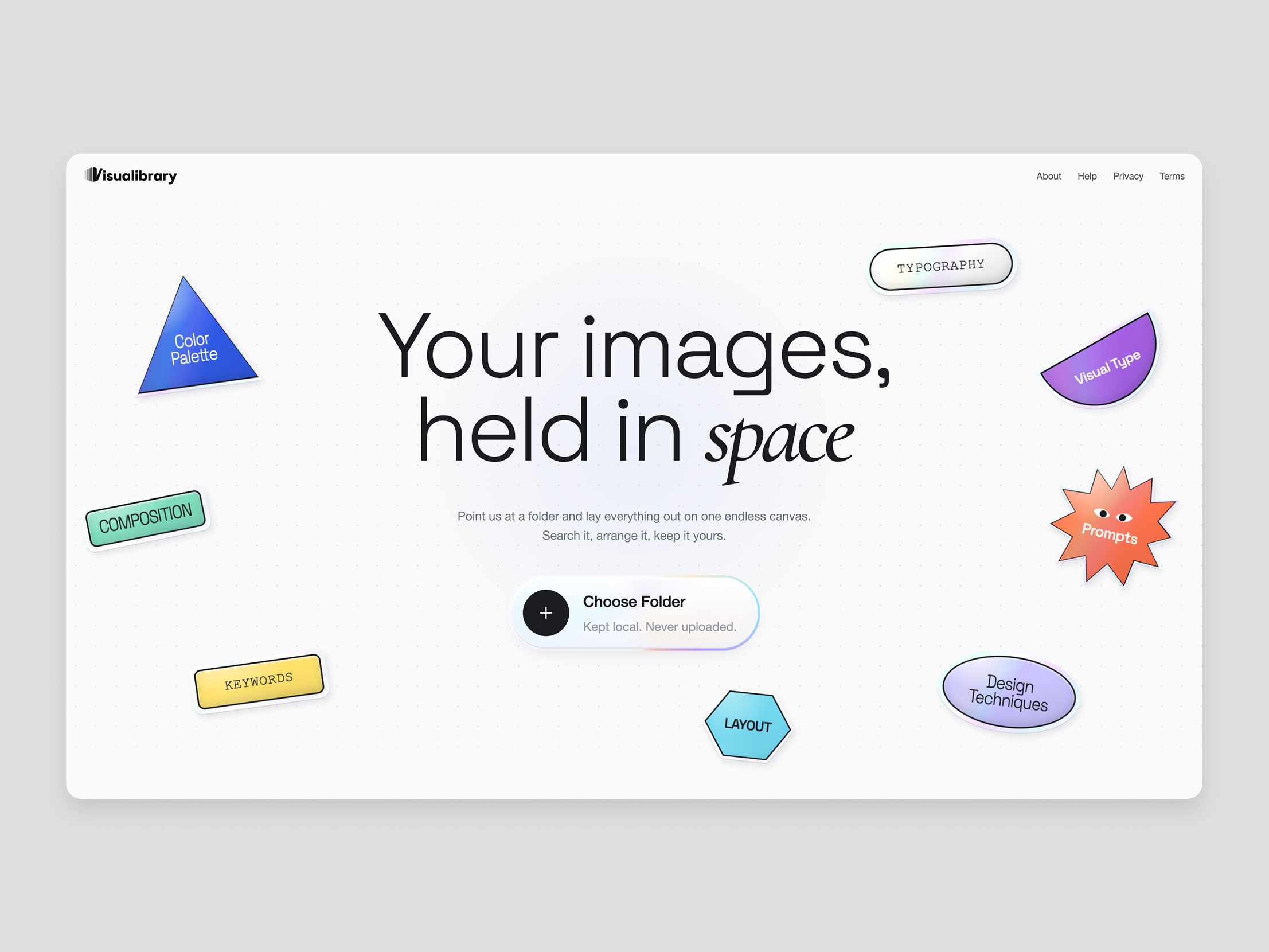 Visualibrary local-first visual library